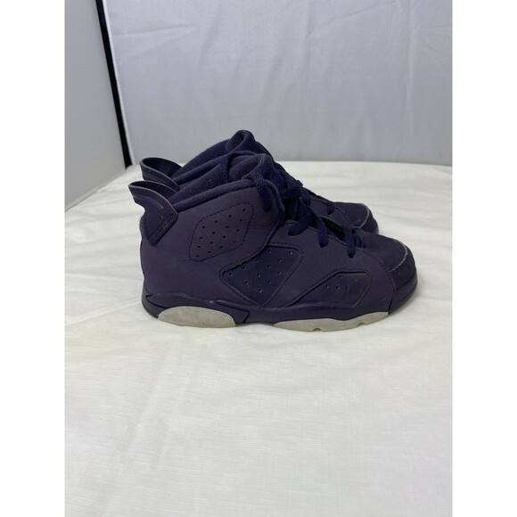 Nike Baby Air Jordan 6 Retro 645127-509 Purple Lace Up Sneaker Shoes Size 10C - Picture 2 of 7